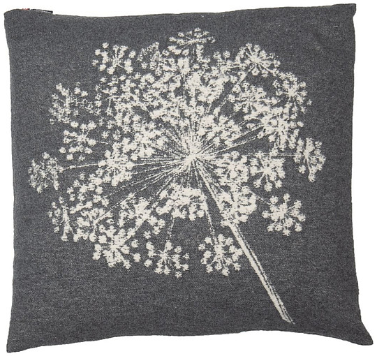 Taie d&#39;oreiller fleur JADE - anthracite