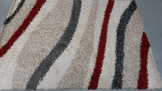 Tapis en pièces SHAGGY EXTRA ligne crème