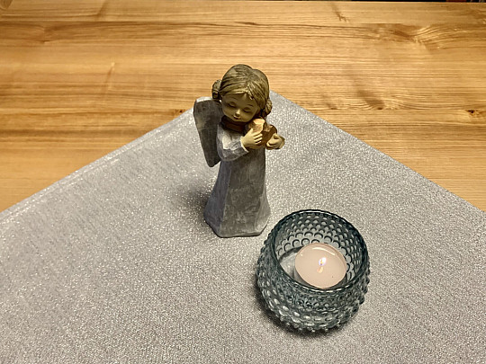 Décor de table de Noël FLASH argent