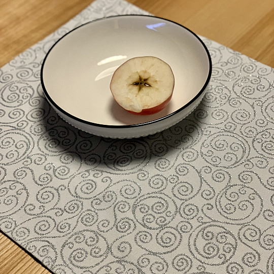 Nappe de Noël ornement FLASH argent