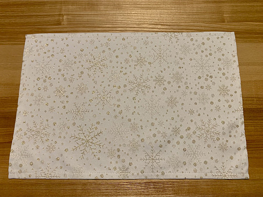 Décor de table de Noël FLOCONS ET OR