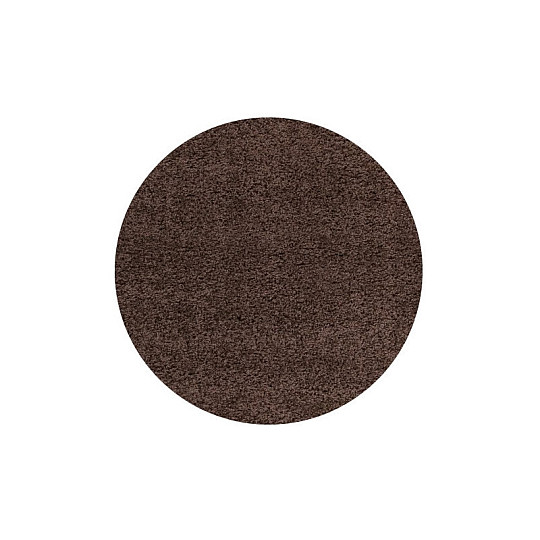 Tapis rond SHAGGY GALA marron