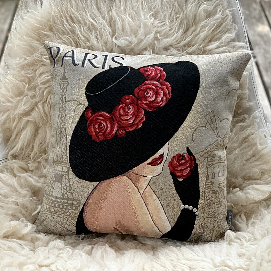 Taie d'oreiller en tapisserie LADY PARIS