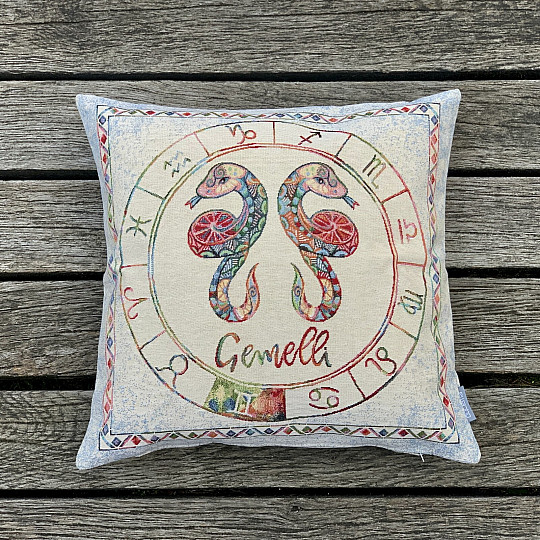 Housse de coussin tapisserie ZODIAC Gémeaux