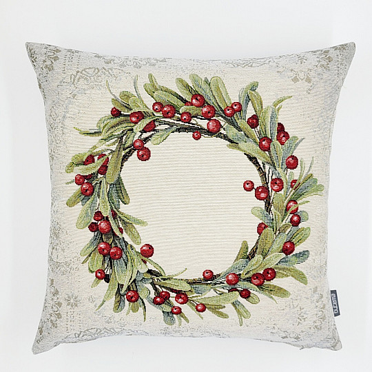 Couverture tapisserie de Noël COURONNE DE NOËL