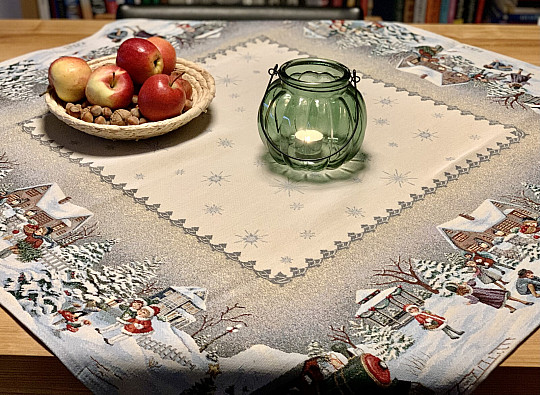 Nappe et écharpe en tapisserie WINTER JOY
