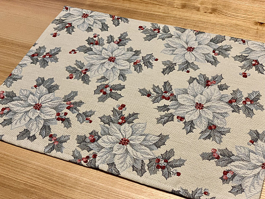 Nappe de Noël ÉTOILE DE NOËL ARGENT
