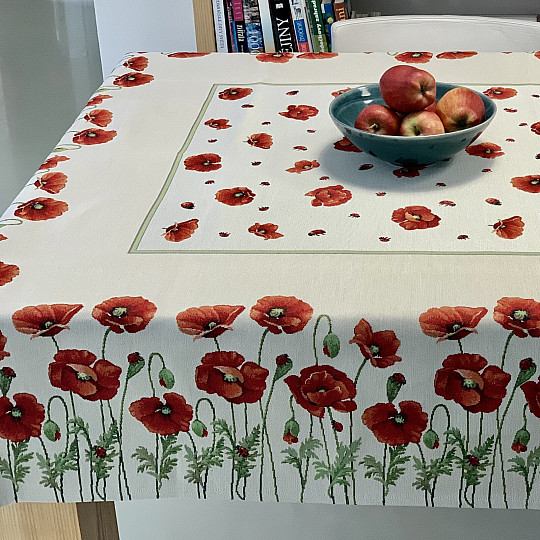 Nappe et foulard tapisserie POPPY