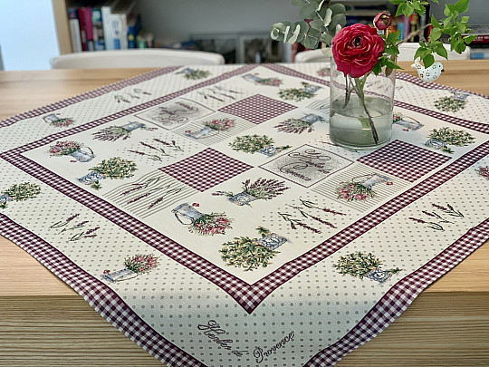 Nappe tapisserie et châle FLEURS DE PROVENCE
