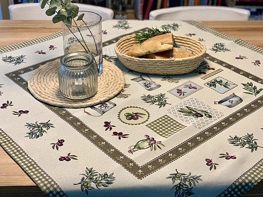 Nappe tapisserie, châle OLIVE