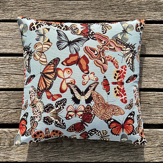 Housse de coussin tapisserie PAPILLONS