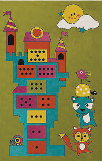 Tapis une pièce pour enfants Tour de jeu PLAY