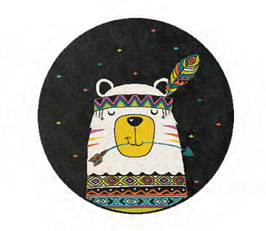 Tapis rond enfant PLAY ours