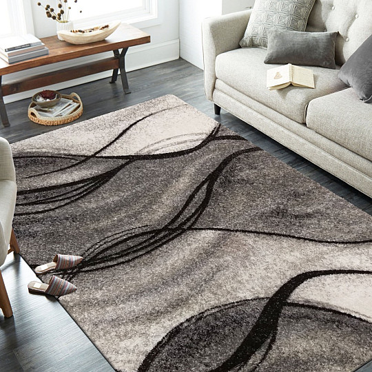 Tapis en pièces PANAMERO laine gris