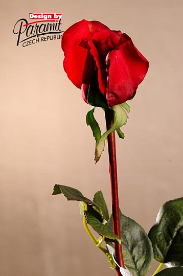 Bouton de rose rouge 70 cm