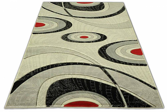 Pièce tapis FENIX 11 noir/rouge