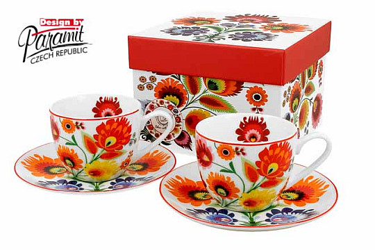 Ensemble de 2 tasses à expresso en porcelaine Lowic