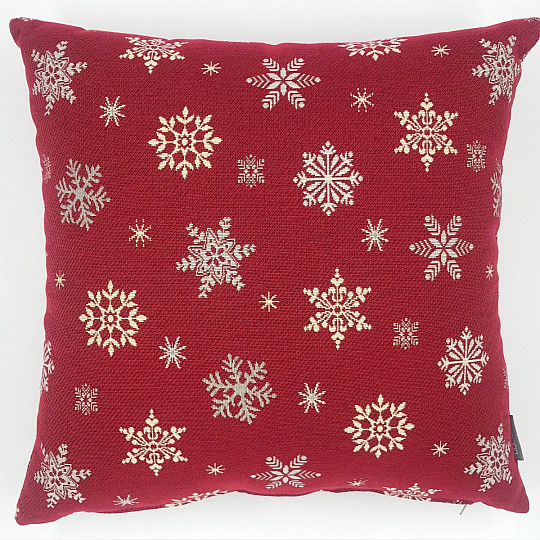 Housse tapisserie de Noël FLOCON ROUGE