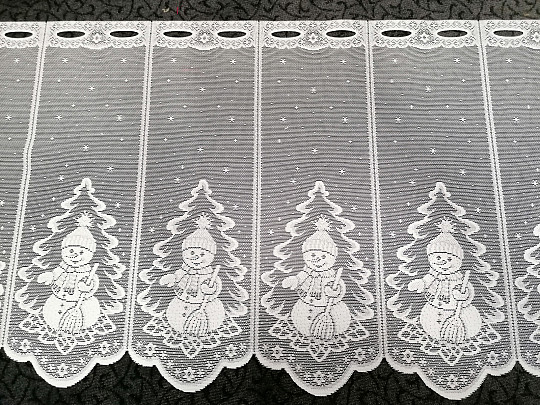 Rideau jacquard NOËL pour le vitrail SNOWMAN