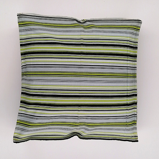 Housse de coussin rayure-vert