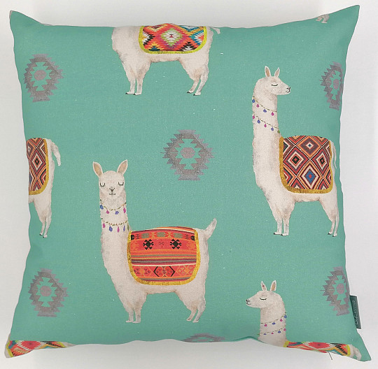 Housse de coussin décorative lama