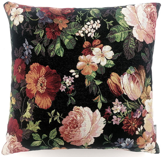 Taie d&#39;oreiller tapisserie ROSE NOIRE