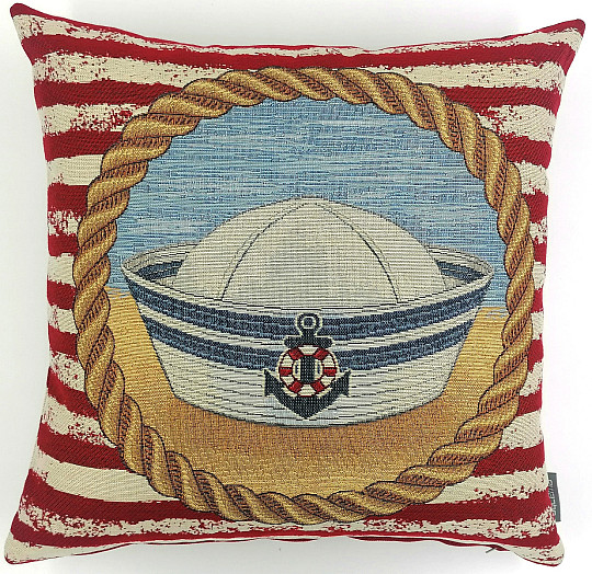 Housse de coussin tapisserie Casquette Nautique