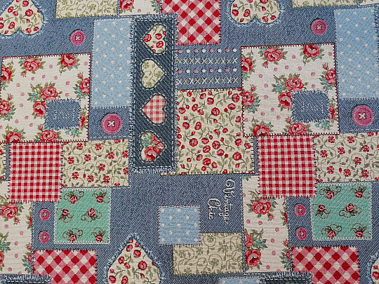 Nappe tapisserie, écharpe patchwork vintage