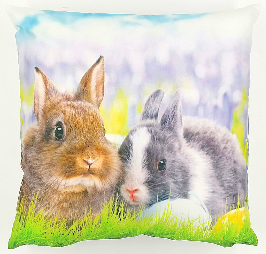 Couverture décorative de Pâques DEUX LAPIN
