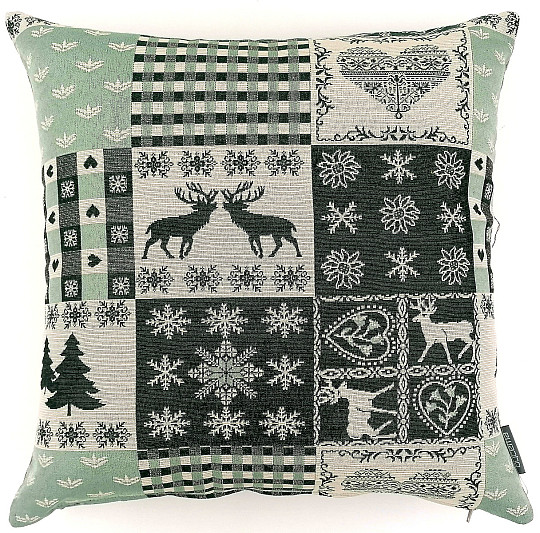 Housse de tapisserie de Noël VERT CERF