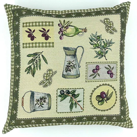 Housse de coussin Gobelin OLIVE