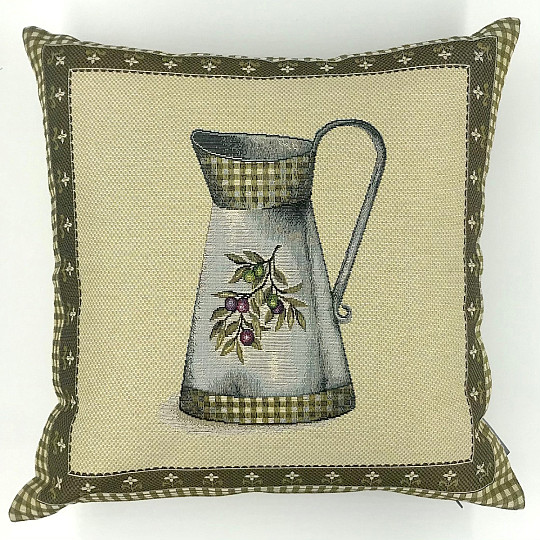 Housse de coussin Gobelin POT D&#39;OLIVE