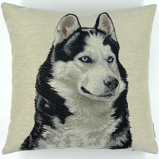 Housse de coussin tapisserie HUSKY
