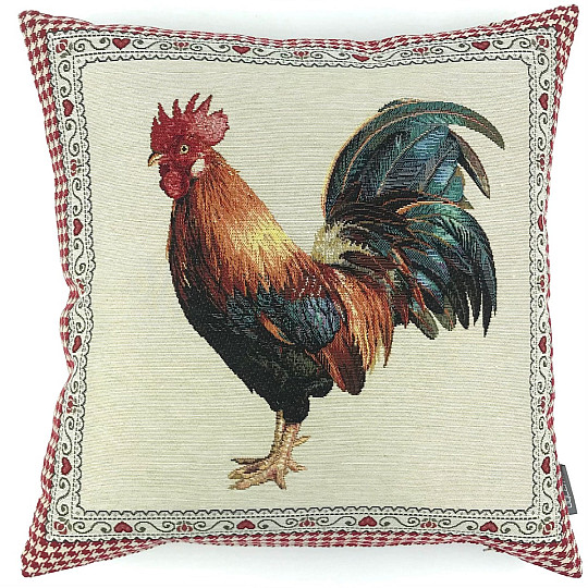 Housse de coussin tapisserie COQ 1