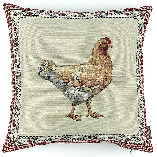 Housse de coussin Gobelin POULE 2