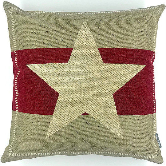 Housse de coussin tapisserie ÉTOILE ROUGE 2