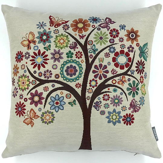 Housse de coussin tapisserie ARBRE ÉTÉ