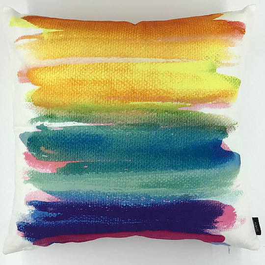 Housse de coussin déco PASTEL RAINBOW