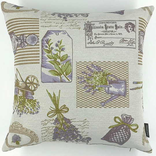 Housse de coussin décorative tapisserie LAVANDE