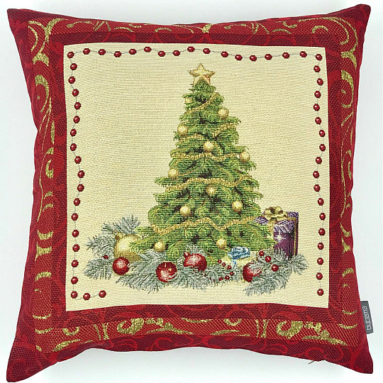Housse de coussin décoration de Noël ARBRE DANS UN CADRE