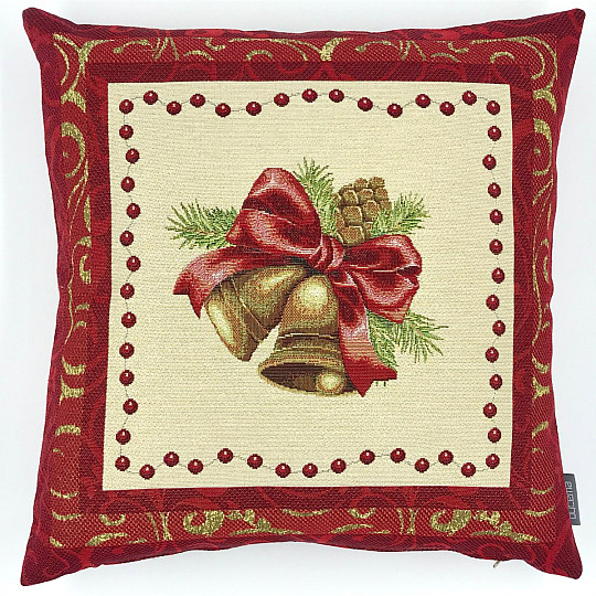 Housse de coussin décoration de Noël BELL IN A FRAME