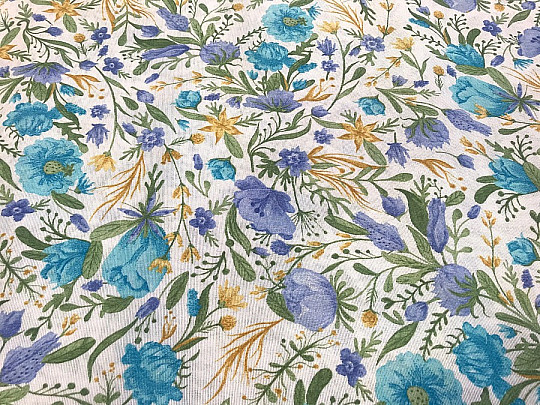 Nappe - CLARA fleurs bleues