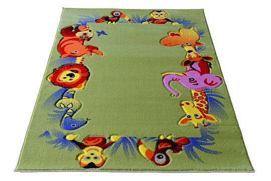 Tapis enfant KIDS SAFARI vert