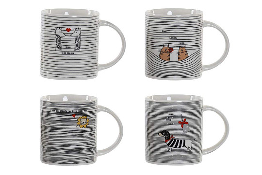 Mug Rayures Noires et Blanches 250 ml