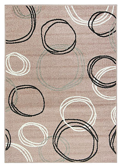 Pièce tapis LOTTO cercles beige