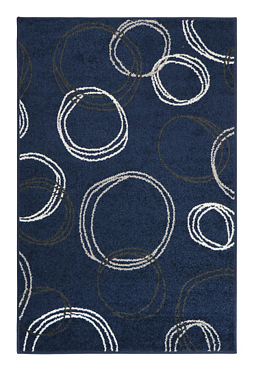 Pièce tapis LOTTO cercles bleu