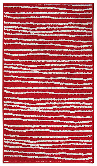 Tapis en pièces LOTTO rayures rouge/blanc