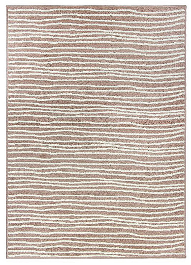 Tapis en pièces LOTTO rayures beige/blanc