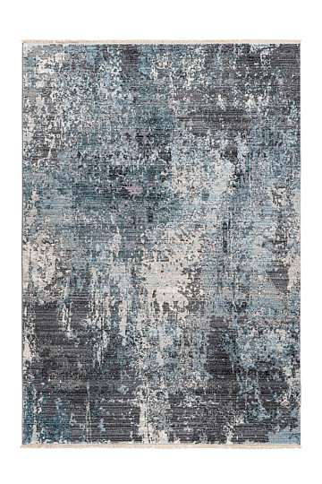 Tapis moderne MEDELLIN 400 argent / bleu