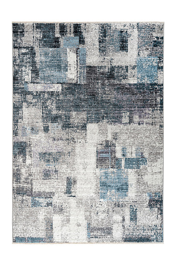 Tapis moderne MEDELLIN 407 argent / bleu